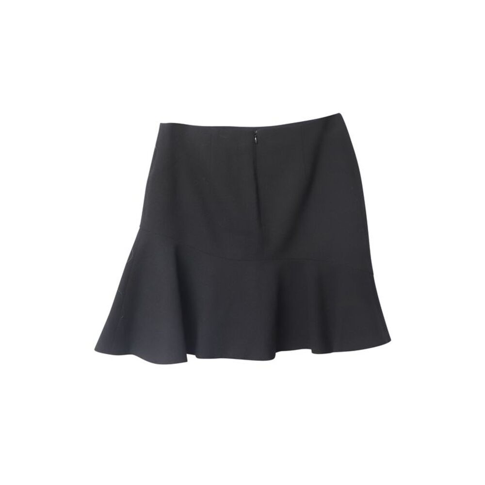 Alexander McQueen Ruffled Mini Skirt in Black Wool - Picture 4 of 6